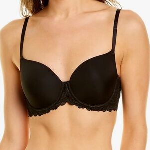 NWT Natori Renew Full Fit Contour Black Lace Underwire Bra